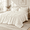 Cream White-Queen (90" x 90"), variant on Sliver Gray King (104" x 90") Tencel Lyocell Duvet Cover Set