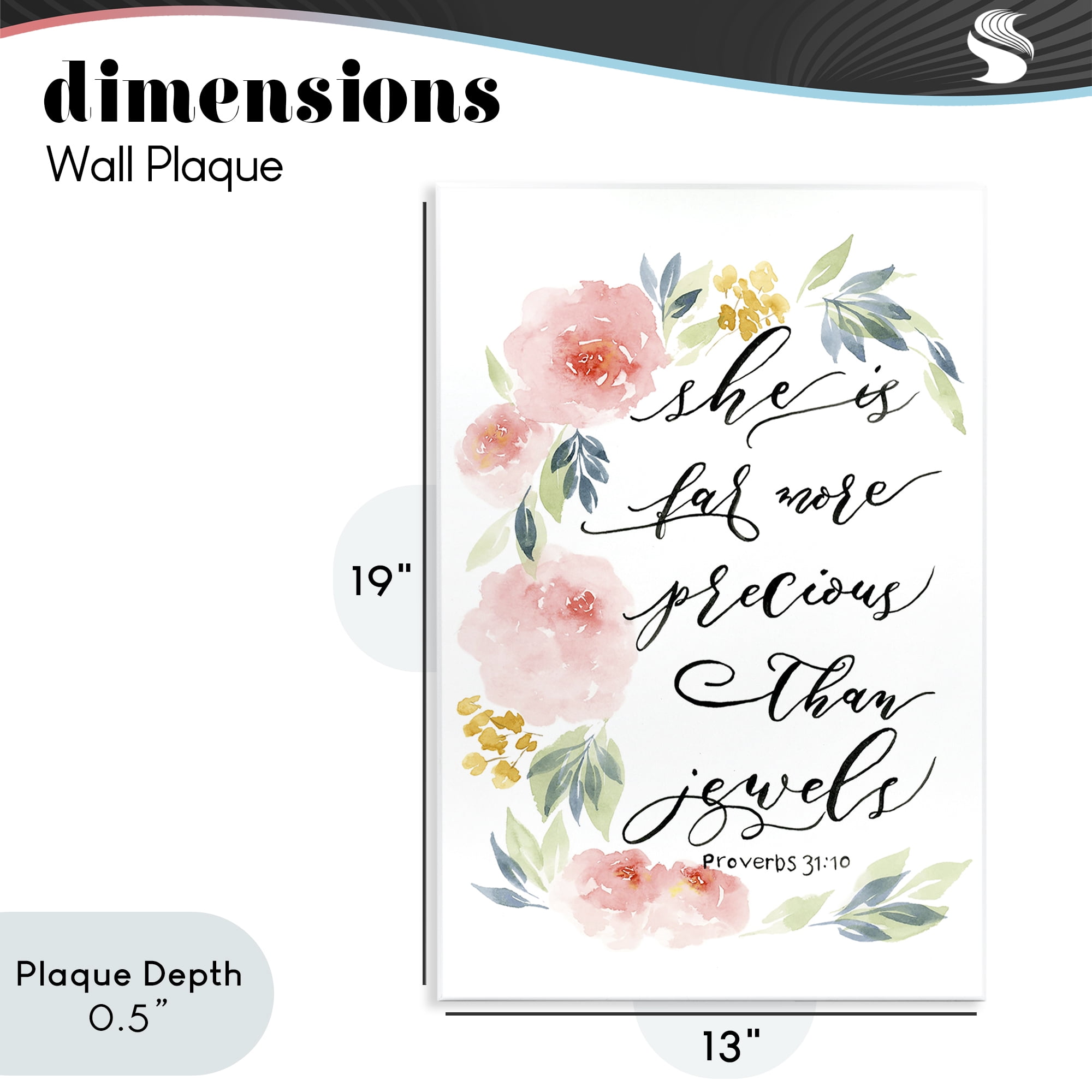 Stupell Industries Far More Precious Than Jewels Wall Plaque Art, design by Lucille Price