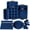 Navy Blue, variant on To encounter Silicone Baking Pans Set, 4 Pieces Nonstick Bakeware Set with Baking Pans, Baking Sheets, Cookie Sheets, Cake Pan with Metal Reinforced Frame More Strength, Navy Blue