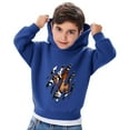 thumbnail image 4 of fnnxnal Infant 2T Blue Tiger Claw Print Hoodie - Durable Quick-Drying for Daily Wear, 4 of 5