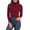 Burgundy, variant on PrettyGuide Women's Ribbed Turtleneck Long Sleeve Sweater