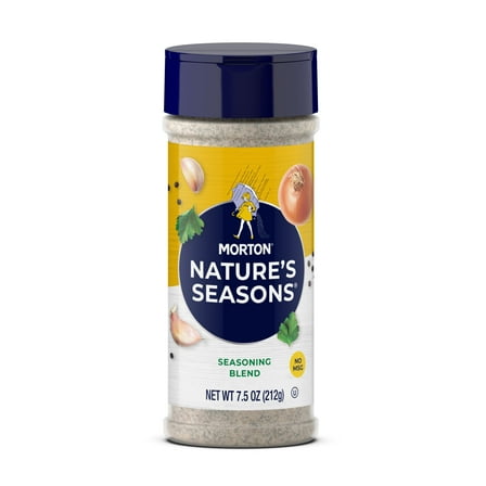 Morton® Nature’s Seasons Seasoning Blend – Savory Blend of Spices for Lighter Fare, 7.6 oz Canister