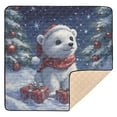 thumbnail image 6 of WOBOGO A Cute White Polar Bear Baby Playmats Extra Large Waterproof Rollable Activity Pads for Toddlers 50×50inch, 6 of 7