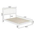 thumbnail image 6 of AFI Mission Full Low Profile Wood Platform Bed, White, 6 of 6