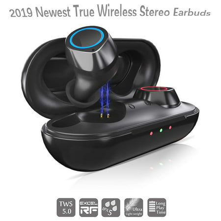 Wireless Bluetooth Earbuds, Hands-free Calling Sweatproof In-Ear Headset Earphone with Charging Case for iPhone/Samsung & Smart Phones,