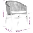thumbnail image 5 of vidaXL 7 Piece Garden Dining Set Grey, 5 of 5
