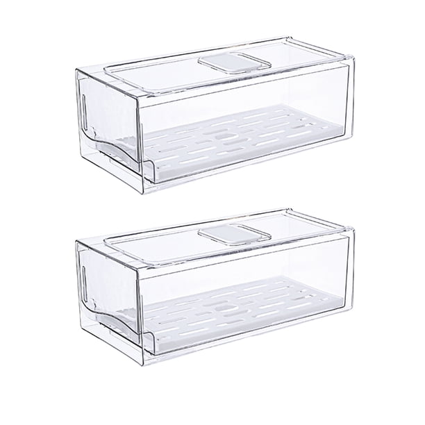 Toystoory El refrigerador plástico limpio y ordenado con los compartimientos apilables del organizador del refrigerador ahorra el organizador Organizadores de utensilios de cocina S