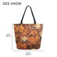 thumbnail image 5 of FORMRS Womens Canvas Tote Bag with Zipper Inner Pocket Shoulder Handbag, Fall Pattern, 5 of 7