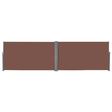 Roll Down Patio Screens Retractable Side Awning Patio Double Folding Side Screen Divider Outdoor Sunscreen Awning ()