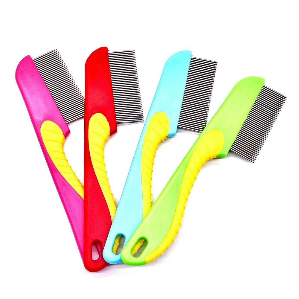3 Lice Comb Hair Brush Remove Lice Eggs Ticks Nit Stainless Steel Kids