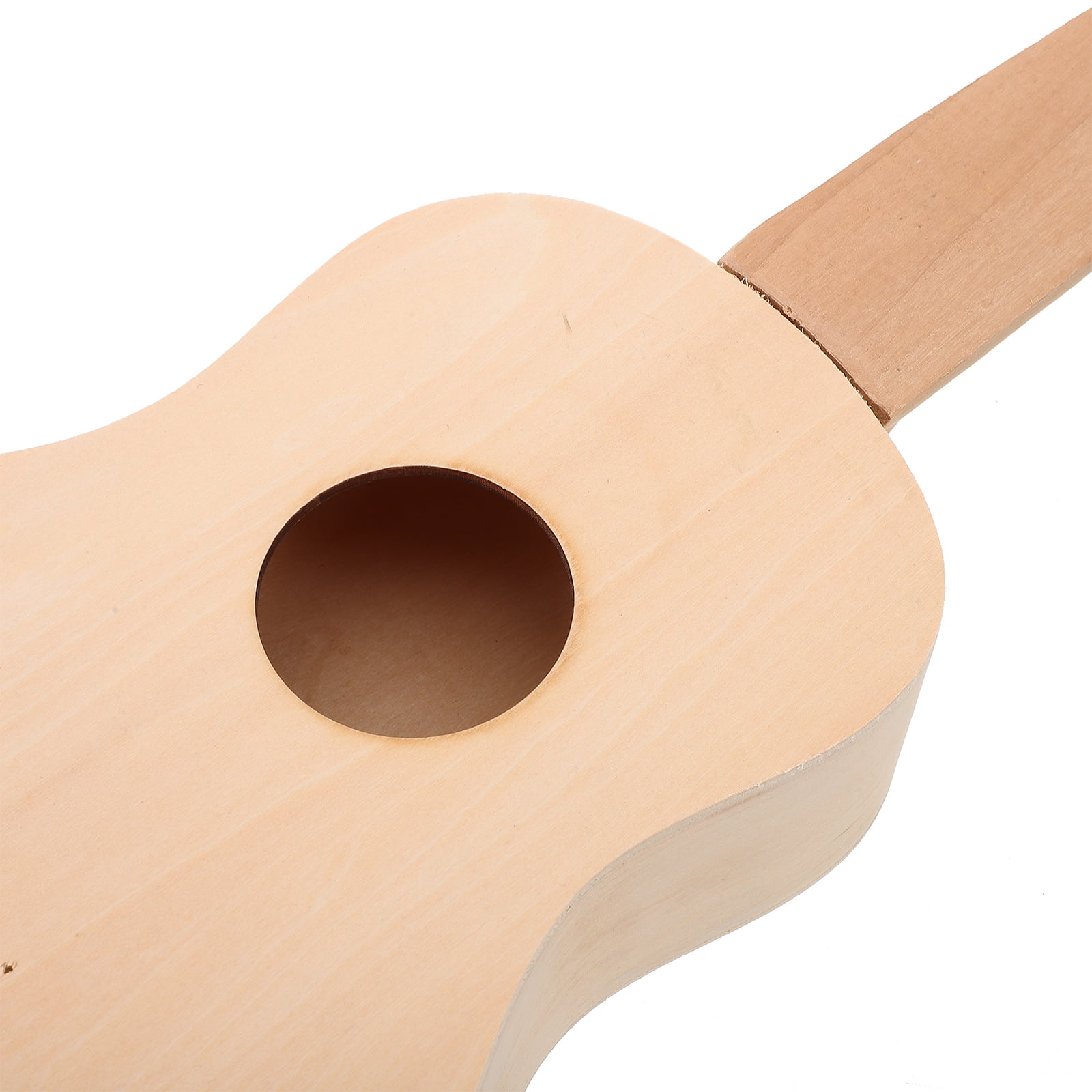 Raindrops 1 Set DIY Ukulele Kits for Kids Wooden Stringed Instrument Unpainted 19.9X6.7X2.0in