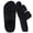 Black, variant on Fuzzy Slippers for Women with Arch Support Open Toe House Slippers Cozy Double Straps Bedroom Shoes, Grey