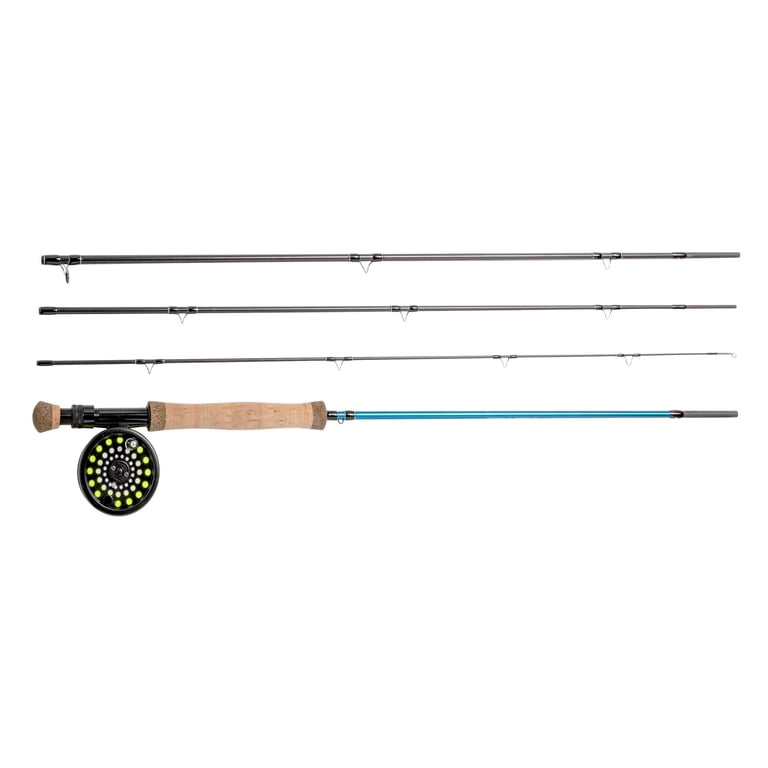 4 piece fly rod and reel Granite Creek Combo Kit and crisp performance 3/4 Weight CNC Reel 7'