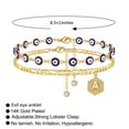 thumbnail image 2 of TINGN Evil Eye Ankle Bracelets For Women 14K Gold Plated Ankle Bracelet Layered Anklets for Women Teen Girls Summer Jewelry Gifts, 2 of 5