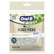 Oral-B Eco Dental Floss Picks, Sustainable, Mint, 75 Picks