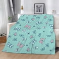 thumbnail image 2 of FUNOA Blanket Flannel Flower Print Warmer Comfort Fluffy Warm Fluffy Blankets Queen Size for Camping Warm and Breathable 4 Sizes, 2 of 8