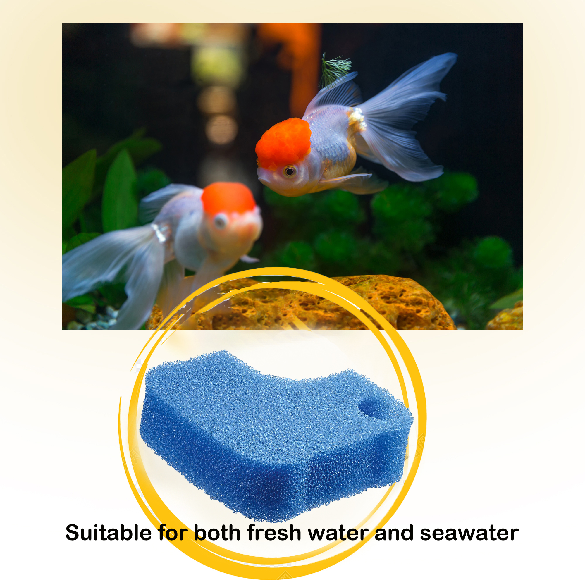 Genligt Replacement Blue Aquarium Bio Sponge Foam Filter Pads Suitable for BioMaster 250 350 600 Canister Filters, 3 Pack