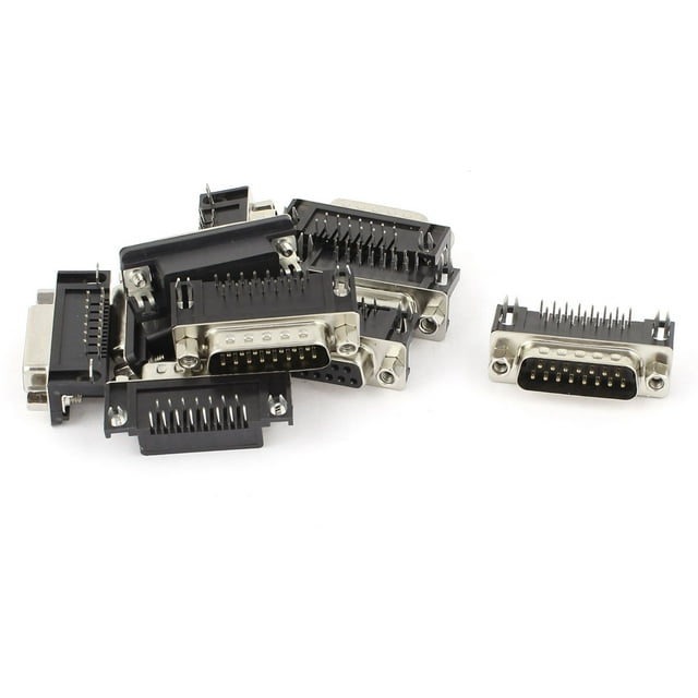 10Pcs DB15 Conector Macho Hembra de 2 Filas 15 Pines Terminal para Placa PCB