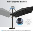 thumbnail image 3 of Crestlive Products Luxury Outdoor Shade Canopy Patio Cantilever Offset Umbrella with 360-degree Rotation Black, 3 of 5