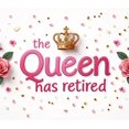 thumbnail image 5 of LUUFILx The Queen Has Retired Banner Retirement Party Supplies Event Decor Background Decoration Backdrop Photo Shoot Celebration Purple Gold Theme, 5 of 8