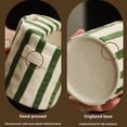 thumbnail image 2 of Injueey Taza de mano retro de cerámica a rayas pintada a mano, resistente al calor, multifuncional, ideal para café, leche y Juegos de servir café y té verde, 2 of 6