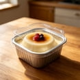 thumbnail image 5 of Cozeii Mini Square Cake Pans with Lids, 3.5 Inch Aluminum Foil Pans Disposable Cake Pans for Party Picnics Muffins Cupcakes (Silver）, 5 of 5