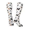 thumbnail image 4 of Daiia Sports Socks Retro Rooster Printed Novelty Crew Socks for Men Women Knee High Socks Cotton Socks Soft & Breathable Support Unisex Socks, 4 of 9