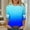 Blue, variant on Guzom Carnival Womens Wine Ombre Casual Top, Stretchy Polyester Spandex Three Quarter Sleeve, Plus Size (S-XXXXXL),Size XL