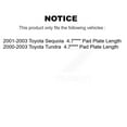 thumbnail image 2 of SIM Front Semi-Metallic Disc Brake Pads SIM-812 for Car Toyota Tundra Sequoia 4.7" Plate Length, 2 of 8
