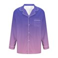 thumbnail image 6 of Men Pajamas Sets 2 Piece Long Sleeve Shirts and Pants Pajama Outfits with Pocket Lightweight Gradient Printed Sleepwear Loungewear Set, 6 of 6