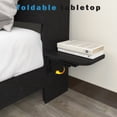 thumbnail image 6 of Floating Bed Frame Queen Size with LED Lights and USB Charging Station, Modern Platform Bed with Storage Headboard, No Box Spring Needed, Easy Assembly, Black, 6 of 8