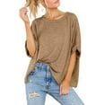 thumbnail image 3 of Women Oversized T-Shirt Summer Casual Short Sleeve Loose Tee Tops, 3 of 5