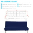 thumbnail image 2 of Eurhowing Stretch Futon Slipcover, Polyester Spandex Armless Sofa Bed Cover with Elastic Hem, 3-Seater Couch Sofa Protector, Navy Blue, 2 of 7
