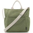 thumbnail image 1 of Bolso Prite Corduroy para mujer, tamaño grande, color verde, 1 of 7