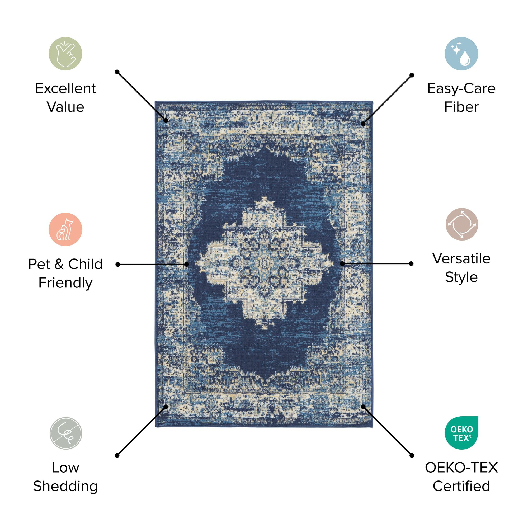 Nourison Grafix Persian Olive 5'3" x 7'3" Area Rug (5x7)
