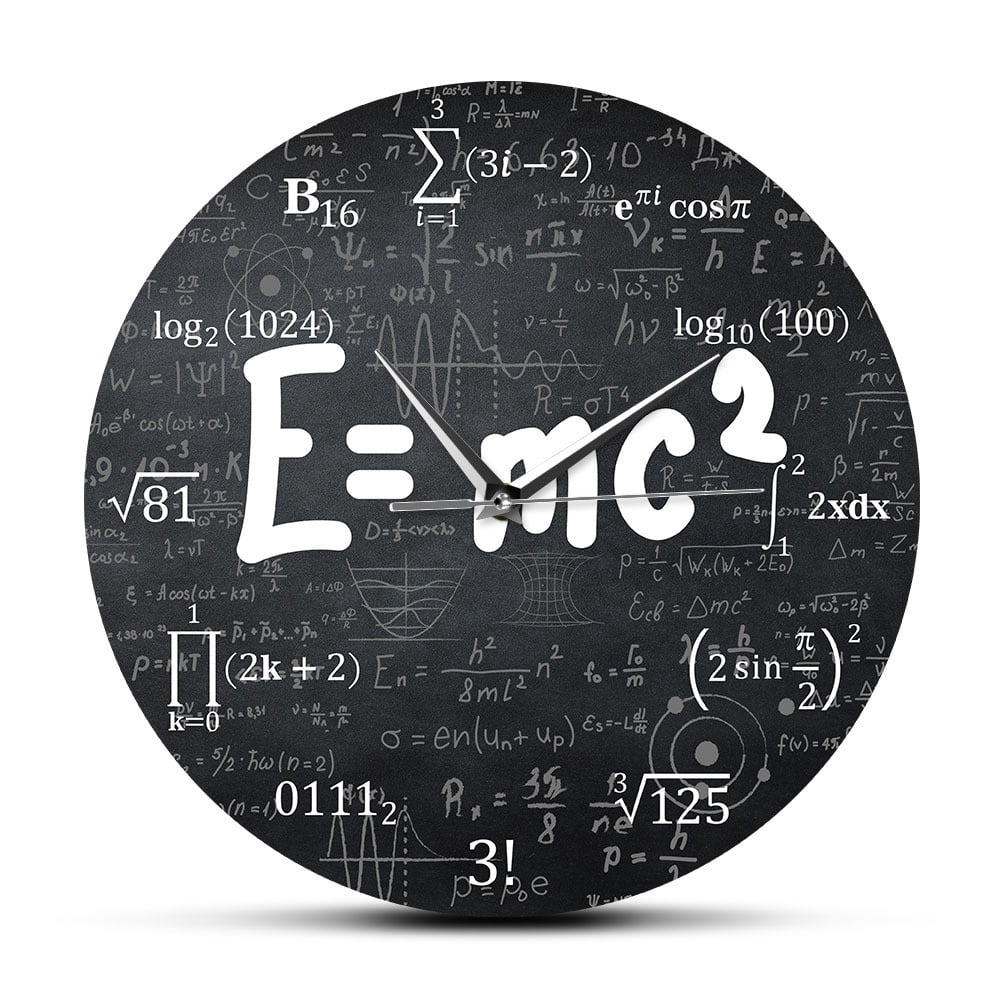 Theory of Relativity Math Formula Wall Clock Scientist Physics Teacher