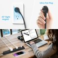 thumbnail image 3 of TROND Power Strip Surge Protector with USB, 3ft Long Extension Cord for 4 USB and 4 AC Outlets Black, 3 of 7
