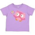 thumbnail image 3 of Inktastic Pink Owl and Butterfly Girls Toddler T-Shirt, 3 of 5