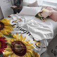 thumbnail image 6 of Fleece Blanket Live Love Laugh Farm Sunflowers Blankets, Soft Cozy Warm Flannel Throw Blanket, Country Plant Butterfly Blanket for Bed Couch Sofa,50x60In, 6 of 9