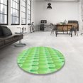 thumbnail image 4 of Ahgly Company Machine Washable Indoor Round Transitional Emerald Green Area Rugs, 8' Round, 4 of 7