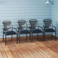 thumbnail image 4 of Costway Outdoor Chair Cushion Set of 6 Waterproof Fade-Resistant Olefin Seat Cushions Navy, 4 of 9