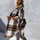 thumbnail image 5 of Chaqueta informal de gran tamaño para otoño e invierno para mujer, con botones, blusa cálida de manga larga, chaqueta a cuadros, 5 of 5