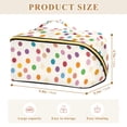 thumbnail image 4 of FORMRS Makeup Bag Travel Cosmetic Organizer for Women Fold Flat Zipper Pouch with Handle, Polka Dot, 4 of 8