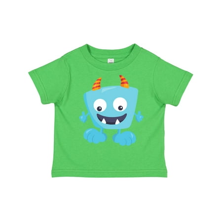 

Inktastic Cute Monster Blue Monster Funny Monster Horns Gift Toddler Boy or Toddler Girl T-Shirt