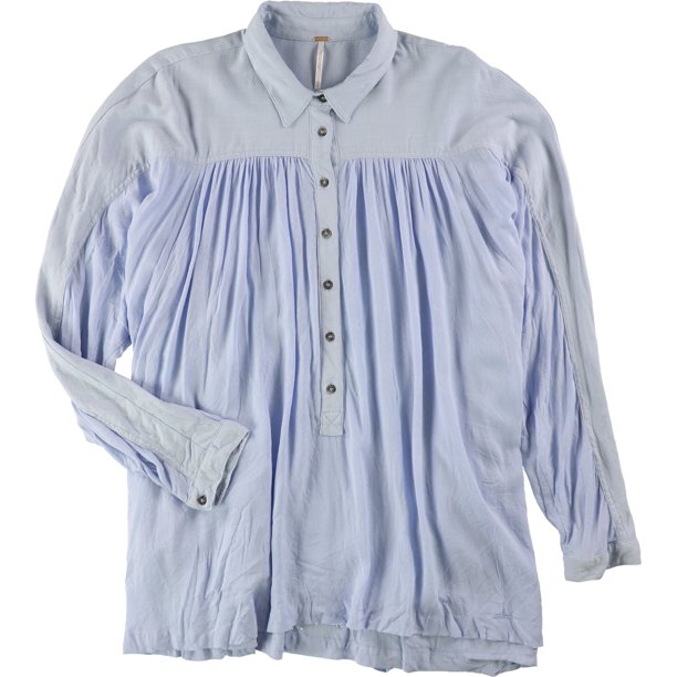 Free People Blusa de punto Lovely Day para mujer, azul, mediana