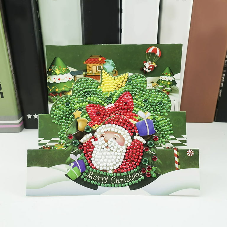 DIY Diamond Art Cards Handmade Birthday 5D Diamond Painting Kits Christmas  Cards