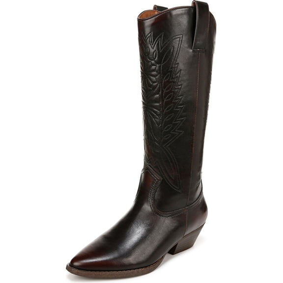 Zodiac Women's Black/Mahogany Synthetic Morghan Cowboy Boot 8.5M