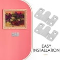 thumbnail image 3 of Phenofice 12 Pcs Stainless Steel Hanging Buckle Wall Mount Brackets for Photo Frame Use, 3 of 6