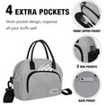 thumbnail image 7 of Aosbos Leakproof Reusable Lunch Bags for Women Insulated Lunch Tote Light Grey, 7 of 7