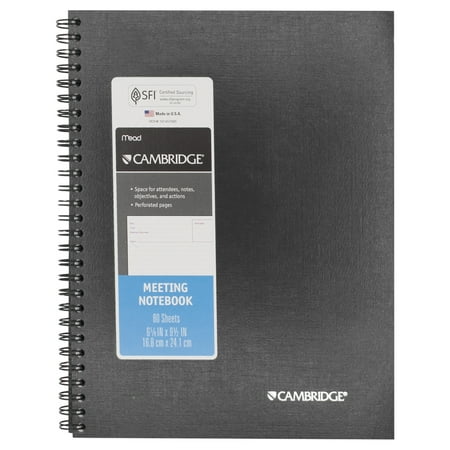 mead cambridge notebook meeting sheet dialog displays option button additional opens zoom